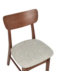 Esszimmerstuhl 2er Set ANOKA Holz Braun / Beige_945292