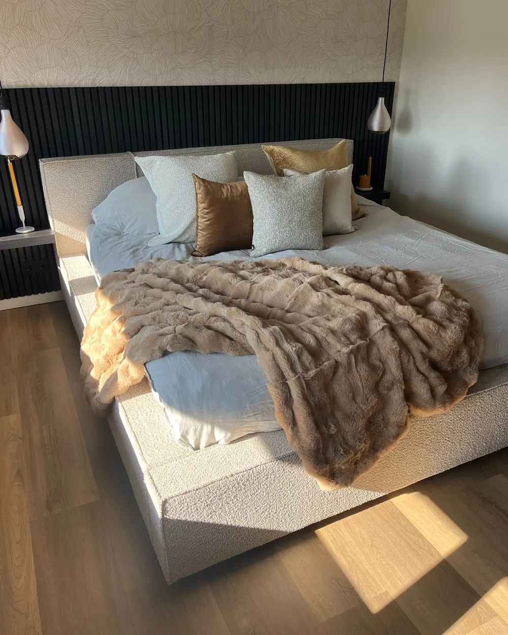 Kuscheldecke SALKA Webpelz 150 x 200 cm Braun_979164