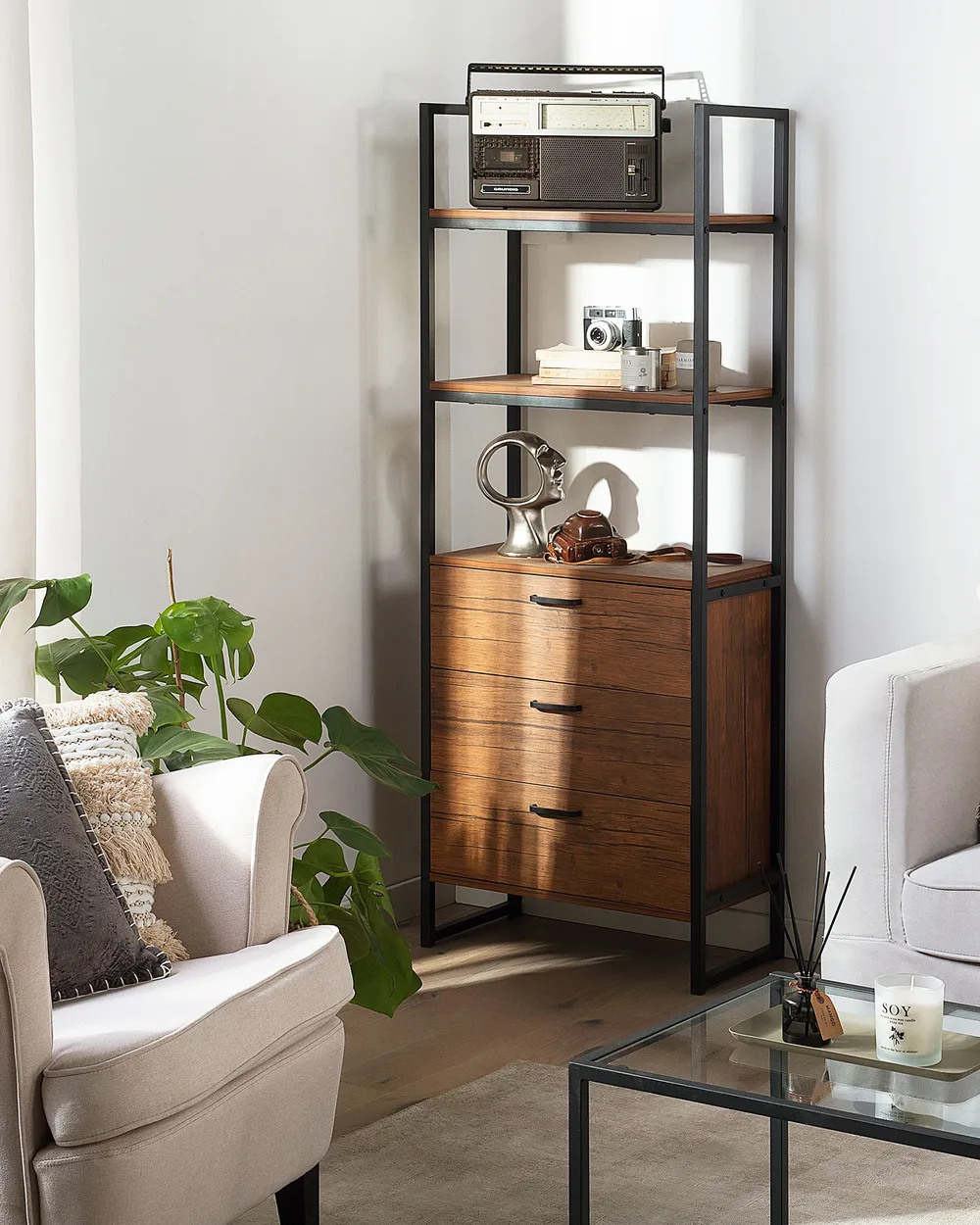 Regal TIFTON 158 cm Dunkelbraun
