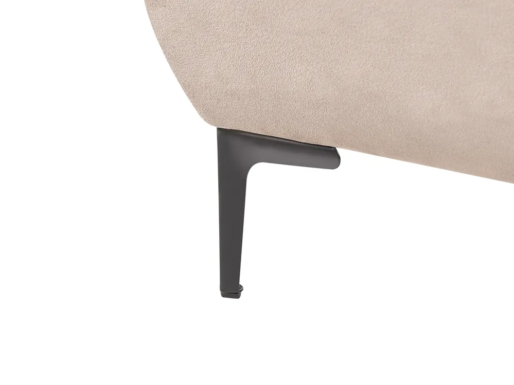 Bett mit Lattenrost Samtstoff LESSAY 120 x 200 cm Taupe_1124954