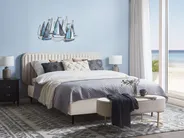 Bed Velvet BRIN 140 x 200 cm (EU Double) Beige_1123428