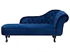 Rechtsseitige Chaiselongue NIMES Samtstoff Marineblau
