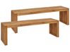 Gartenbänke 2er Set SULZANO 150 cm Akazienholz Braun