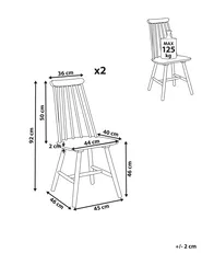 Esszimmerstuhl 2er Set BURBANK Holz Schwarz_1150548