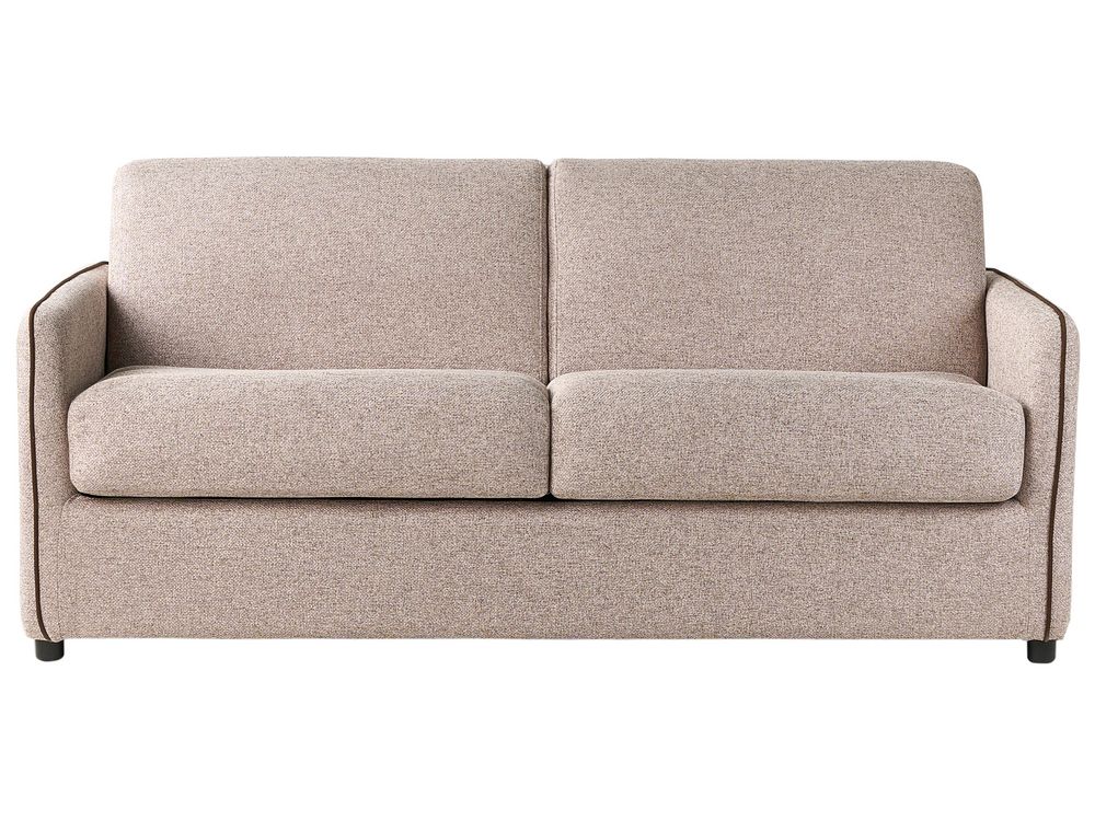 Sofa Bed 2 Seater ISHOJ Fabric Light Brown