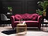 Sofa 2-Sitzer SKIEN Samtstoff Dunkelrot