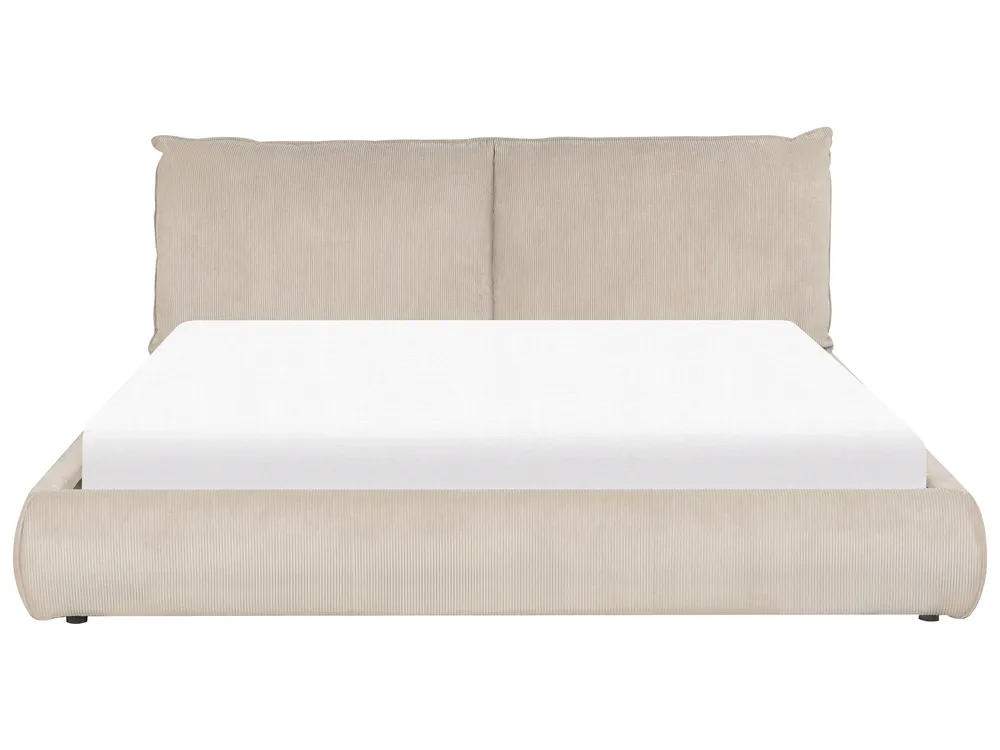 Wasserbett Cord VINAY 180 x 200 cm Taupe_881131
