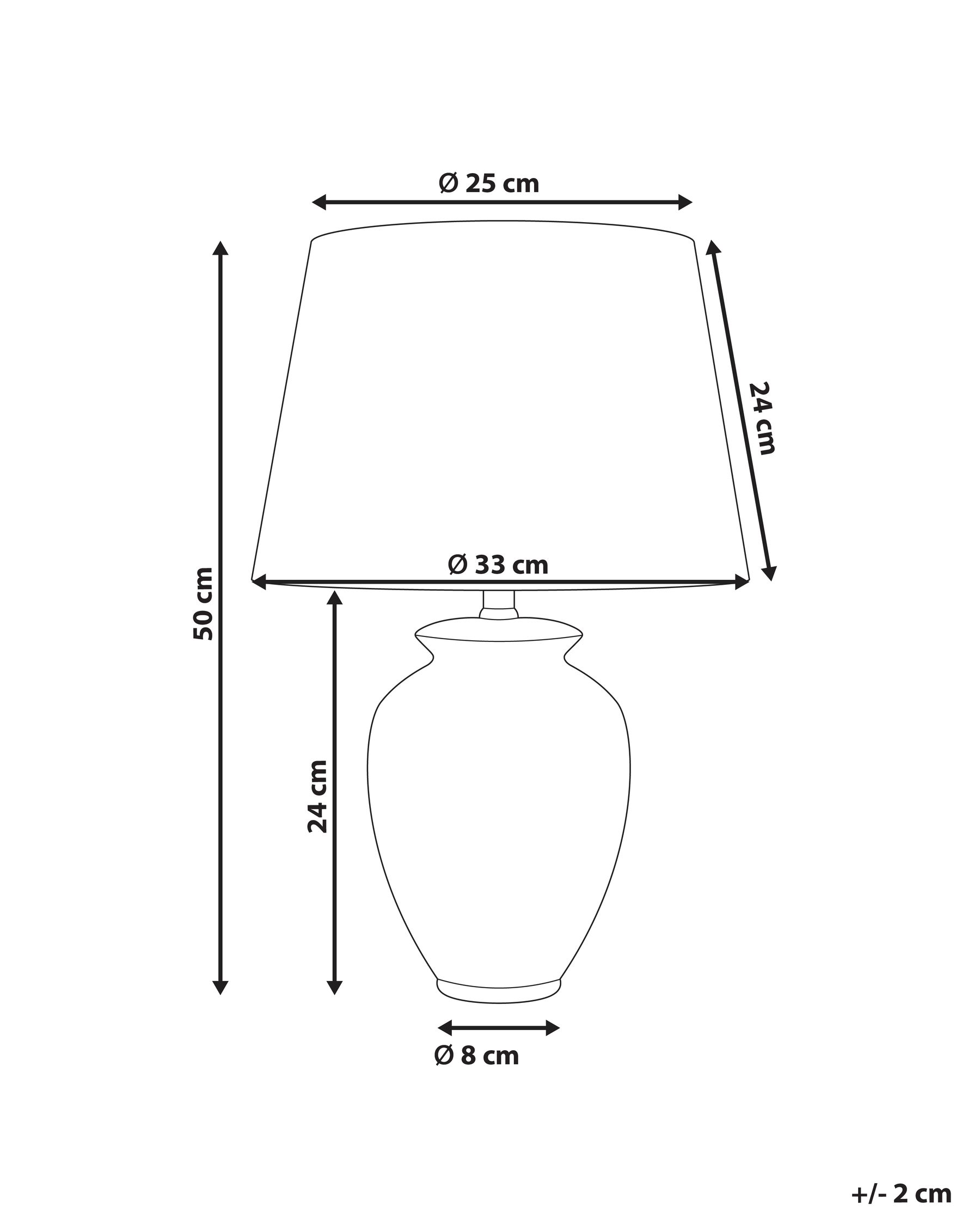 Tischlampe JAUCA Porzellan Weiß / Blau_961530