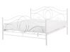 Bett mit Lattenrost Metall LYRA 160 x 200 cm Weiß