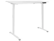 Eckschreibtisch elektrisch höhenverstellbar DESTINES 160 cm 109 cm Weiß linksseitig_927746