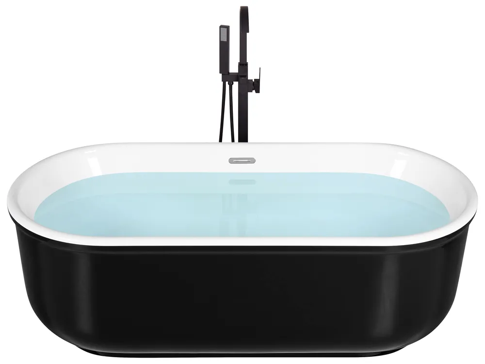 Freistehende Badewanne PINEL 170 x 80 cm Schwarz