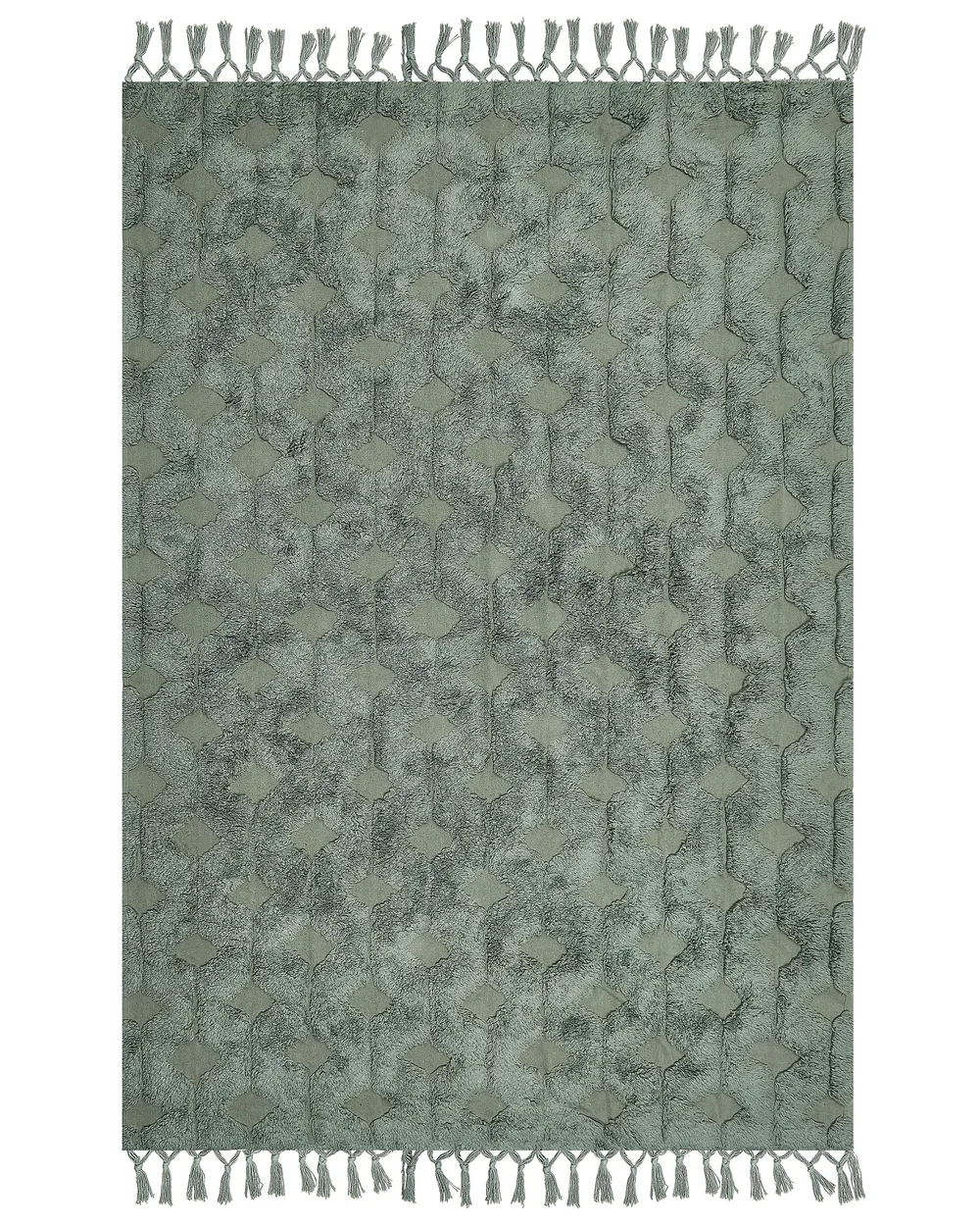 Teppich KARS Grün 160 x 230 cm Baumwolle_848854