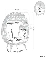 Gartenstuhl VEROLI Polyrattan Beige_1068637