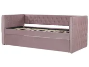 Ausziehbett Samtstoff GASSIN 90 x 200 cm Rosa_779269