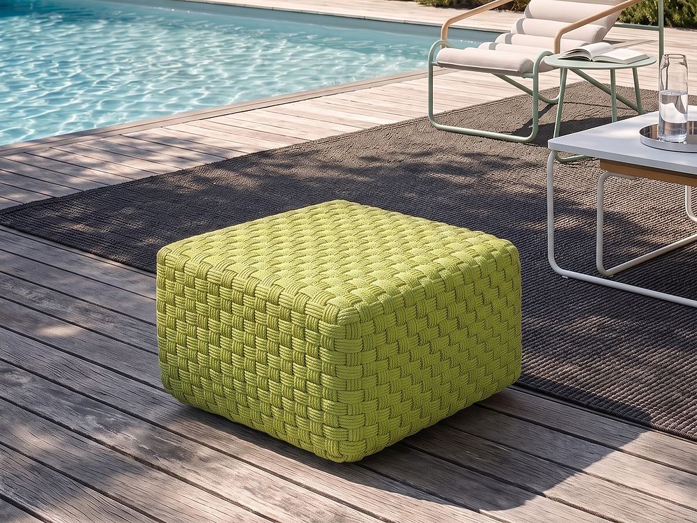 Pouffe NALLI Synthetic Material Green