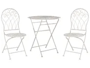 Bistro Set klappbar STIFFE Metall Weiß_856139