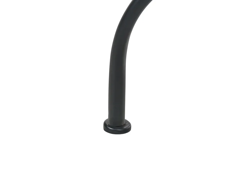 Outdoor Bistrotisch ADRANO 60 cm 60 cm Metall Terrazzo Optik Schwarz_1021722