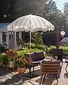 Patio Parasol 155 cm MONDELLO White/ Black