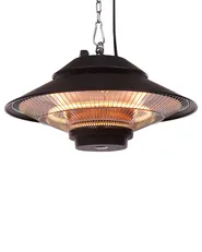 Hanging Infrared Patio Heater MERAPI 1500 W with Remote Black_815746