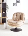 Drehsessel NOLVIK Samtstoff Sandbeige