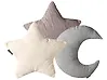 Set of 3 Decorative Cushions LUNA 35 x 30 cm 35 x 35 cm Corduroy Multicolour Solid