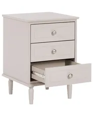 3 Drawer Bedside Table OBERON Beige_1135059