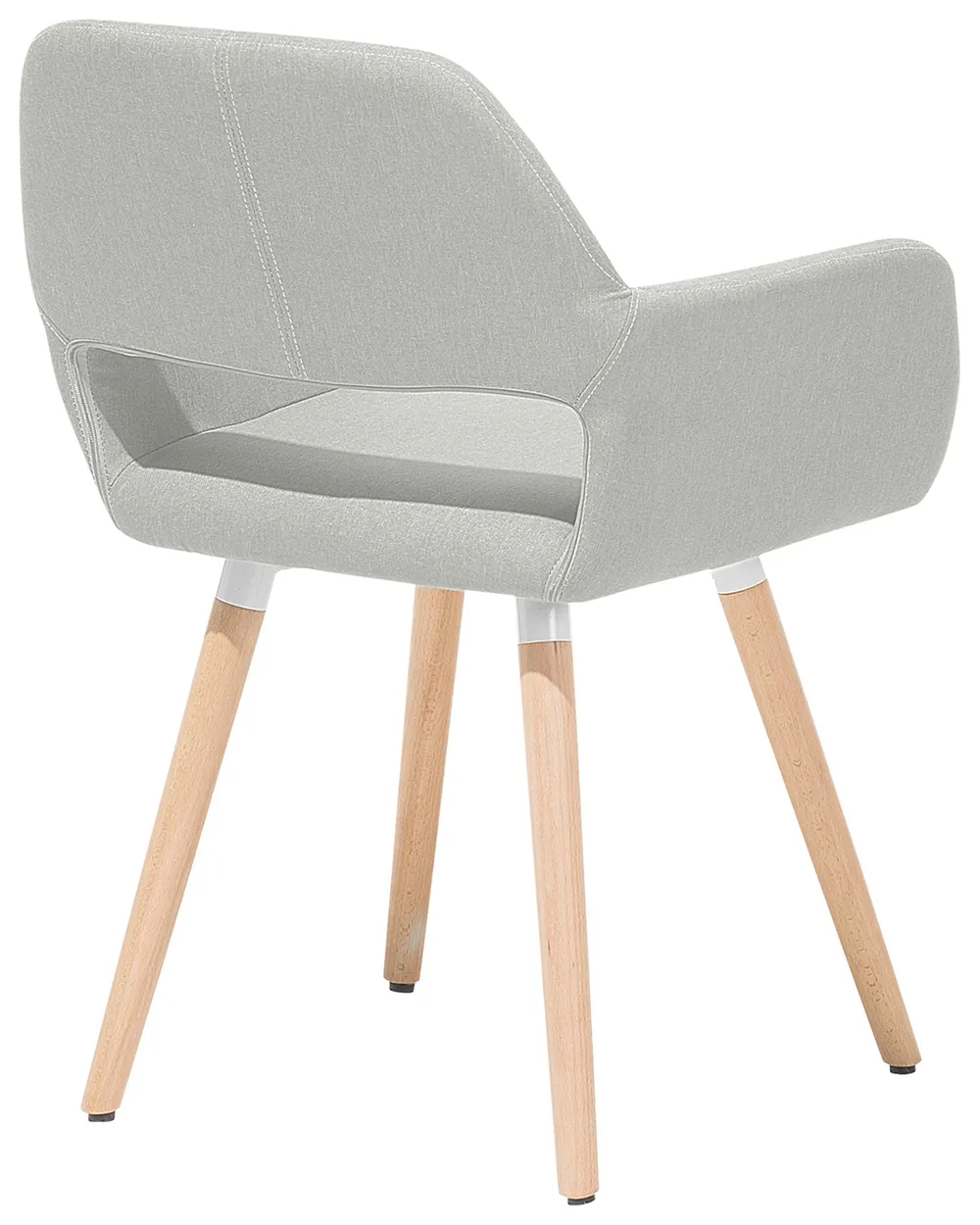 Set of 2 Dining Chairs CHICAGO Fabric Light Grey_743965