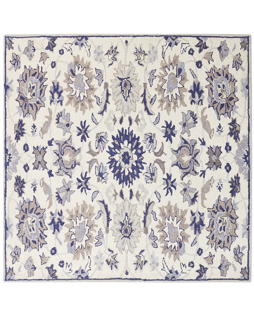 Teppich KUMRU Beige 200 x 200 cm Wolle