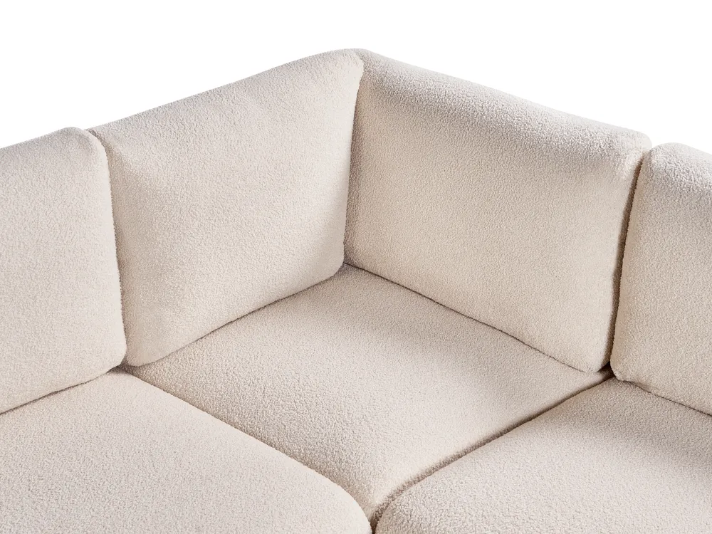 Modular U-Shape Sofa 8 Seater MESNALI Boucle Off-White_1046721