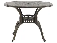 Gartenmöbel Set 4-Sitzer SAPRI mit Schirm (16 Optionen) Metall Dunkelbraun_863956