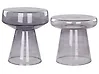 Beistelltisch 2er Set LAGUNA/CALDERA Glas Grau