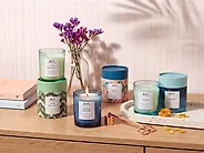Duftkerzen 3er Set COLORFUL BARREL Sojawachs Frische Note Blumige Note_1182640