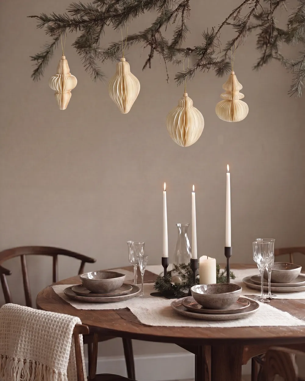 Weihnachtsbaumschmuck 20er Set ALTAELVA Papier Beige_1084903