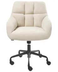 Desk Chair PALMDALE Velvet Light Beige_1010237