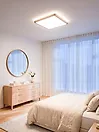 LED Deckenlampe TIVORA mit Fernbedienung mit Dimmer Hellbraun