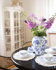 Tafelservice 12-teilig GALANGAL Porzellan Weiß / Blau_1146769