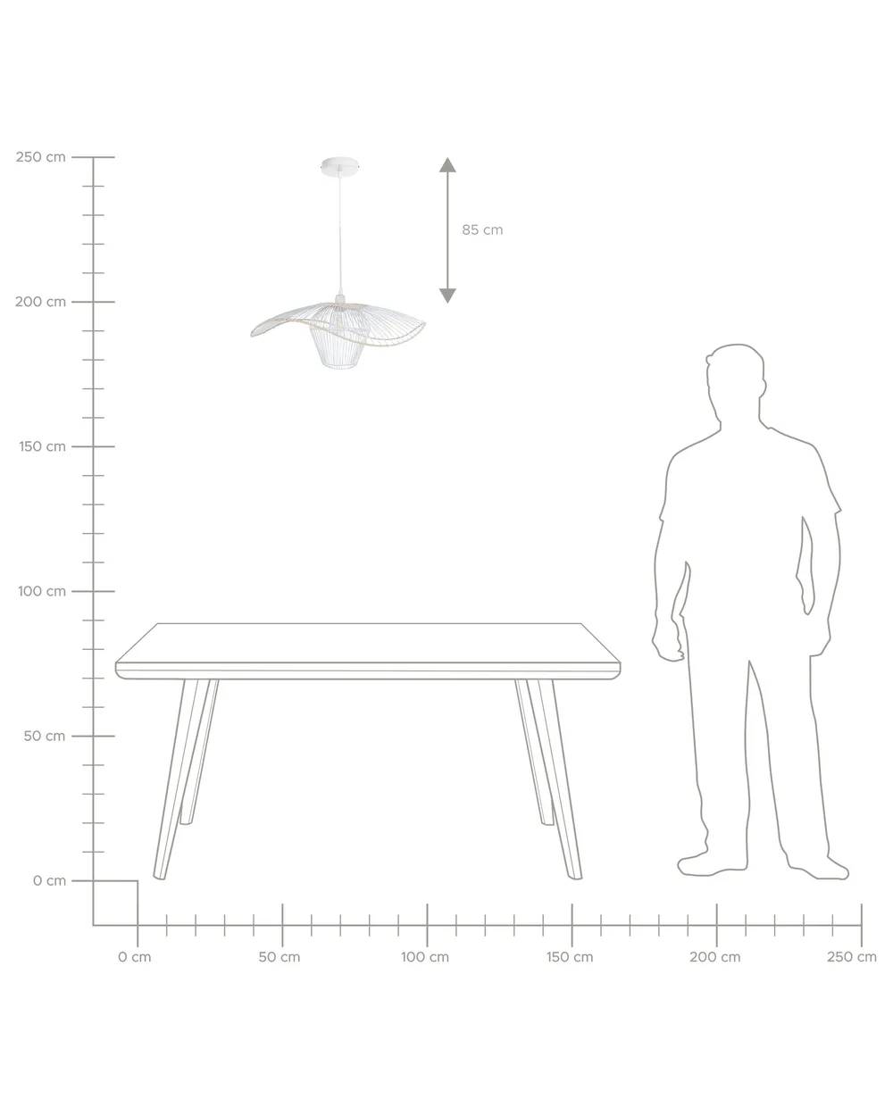 Pendant Lamp LUNGA Metal White_915610