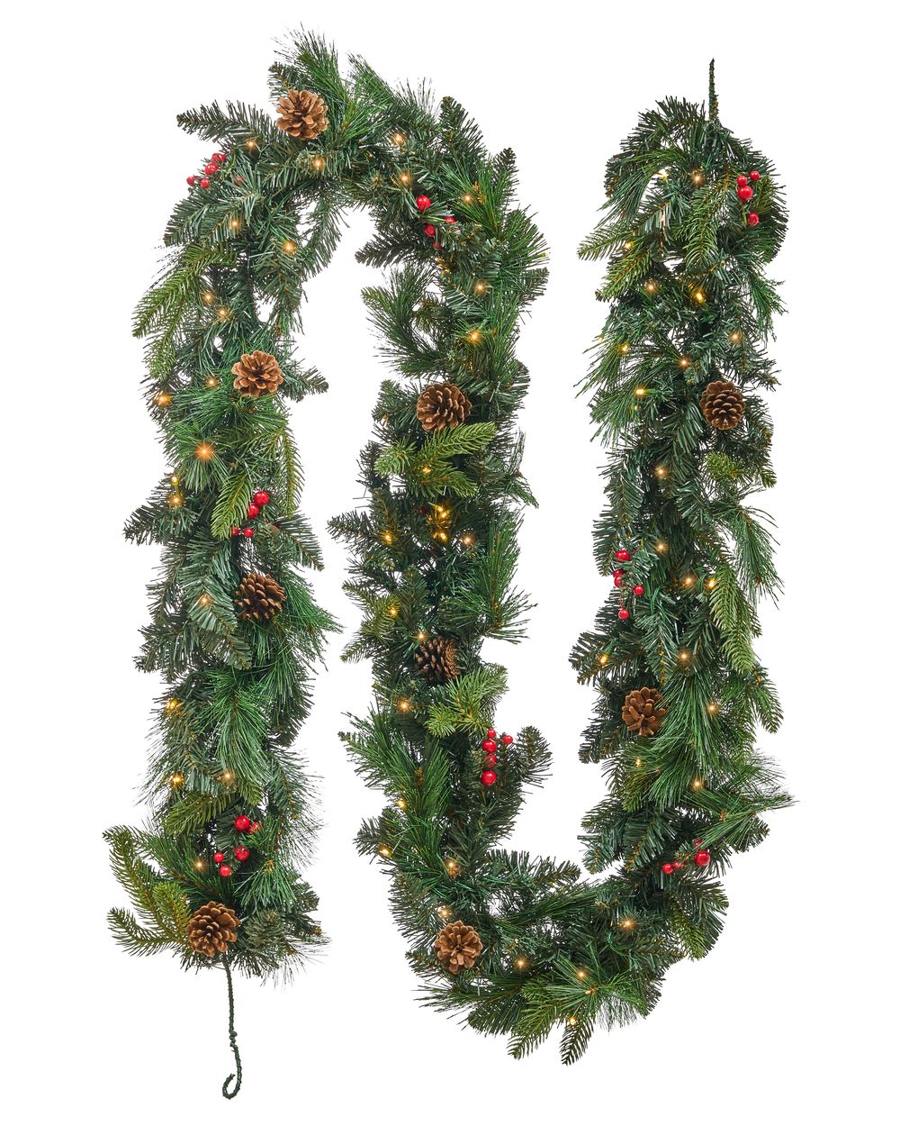 Christmas Garland LED WHITEHORN 270 cm Dark Green