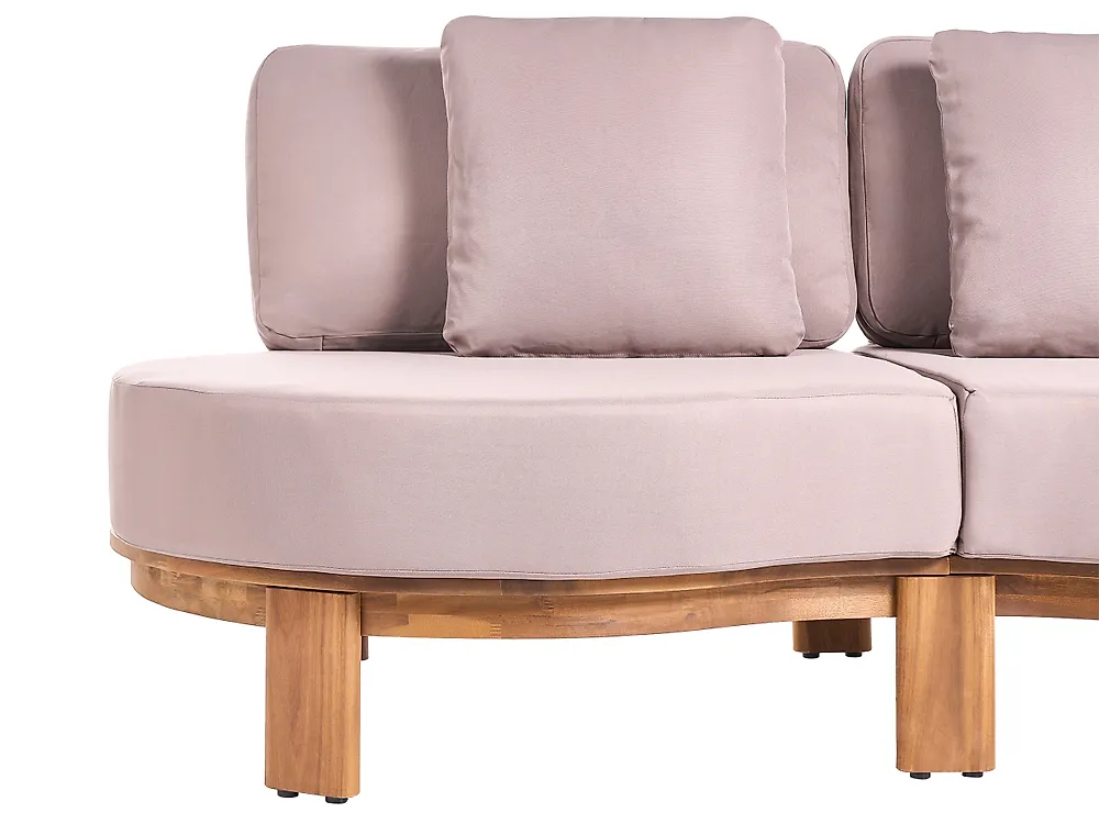 Garden Sofa 2 Seater ARZELLO Acacia Wood Light Brown_1160322
