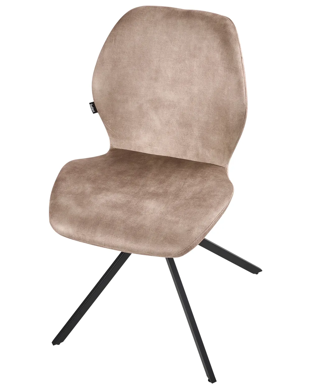 Esszimmerstuhl 4er Set drehbar MORRISON Samtstoff Beige_1041328