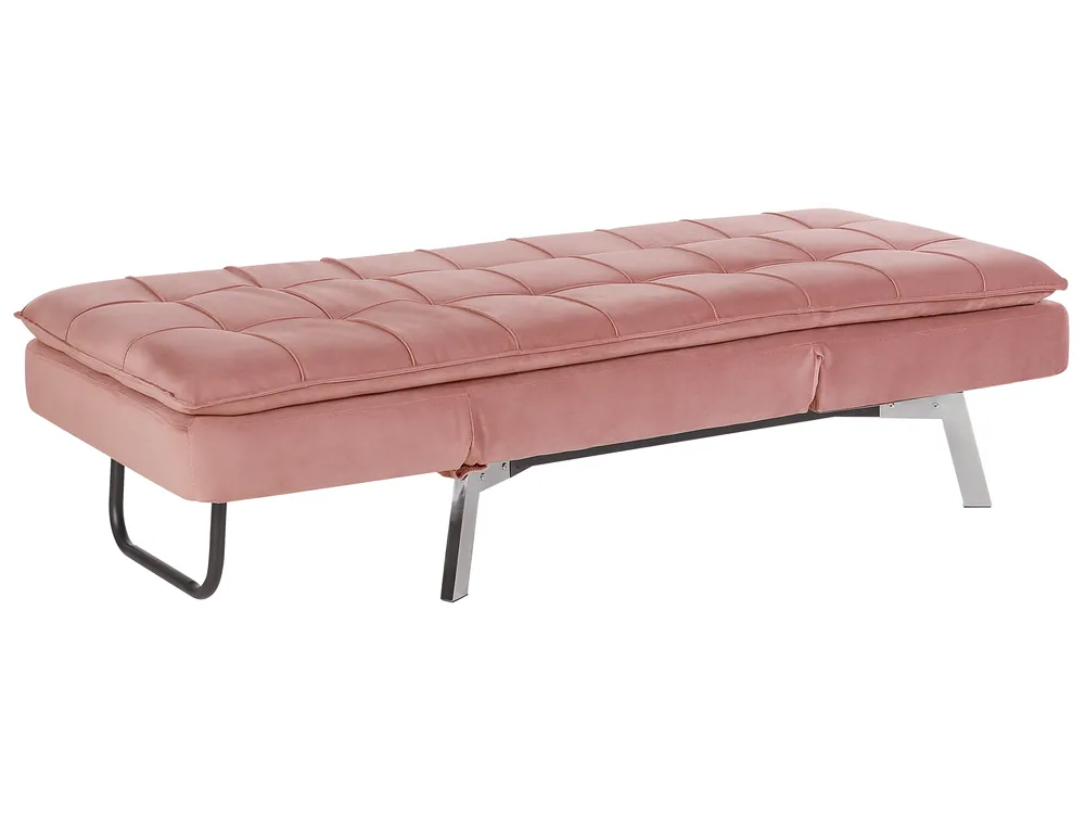 Chaiselongue LOIRET Samtstoff Rosa_760200