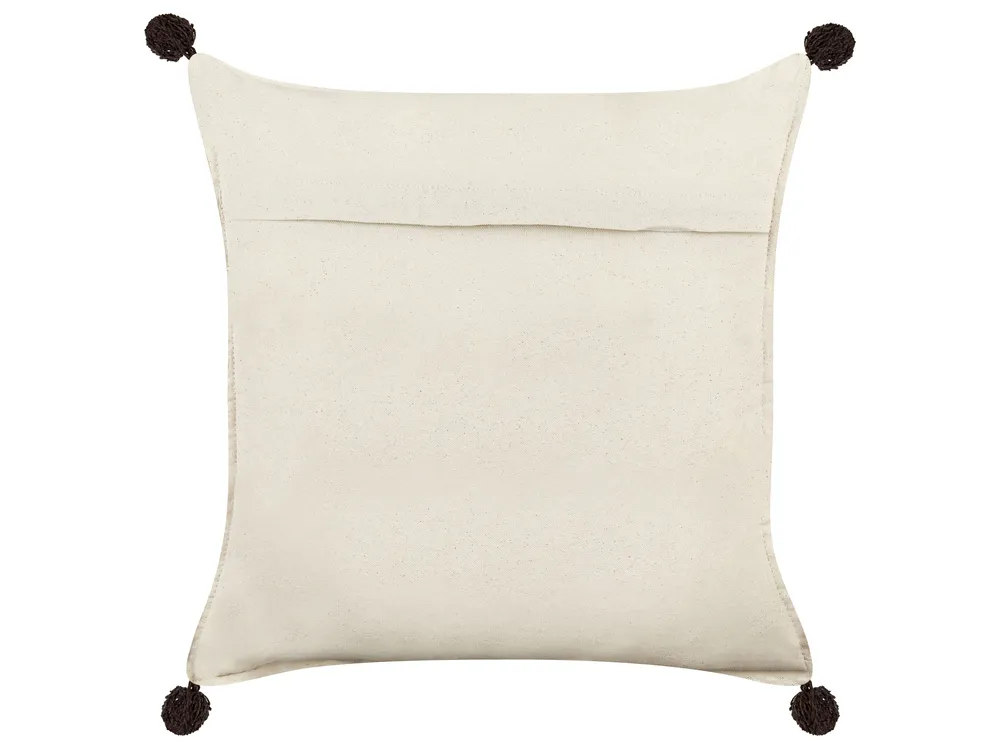 Set of 2 Decorative Cushions FUSSEL Cotton 45 x 45 cm Light Beige_913183