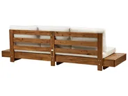Lounge Set mit Tisch 5-Sitzer MARETTIMO zertifiziertes Akazienholz Cremeweiß_953791