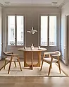 Esszimmerstuhl 2er Set ONECO Holz Hellbraun / Hellbeige