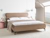 Bett mit Lattenrost Samtstoff LESSAY 180 x 200 cm Taupe