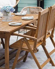 Gartenstuhl 2er Set JAVA Akazienholz Hellbraun_887541