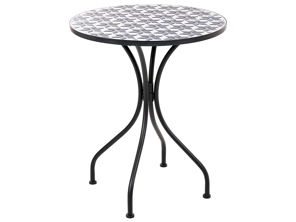 Bistro Set SIROLO Metall Weiß / Blau_1155675