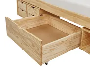 Tagesbett mit Stauraum Kiefernholz ROYVILLE 90 x 200 cm Hellbraun_936557