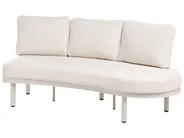 Garden Sofa 6 Seater ORIOLO with Tables Metal Light Beige_1125415