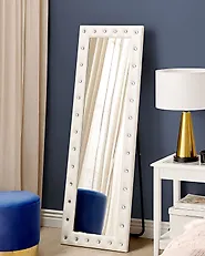 Standing Mirror ANSOUIS 150 cm Faux Leather White_1180201